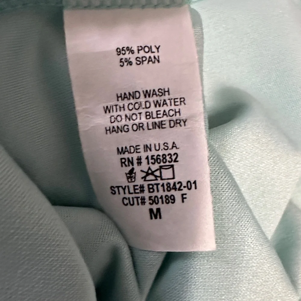 BiBi Aqua Ruffle Sleeveless Blouse Medium - Picture 7 of 7